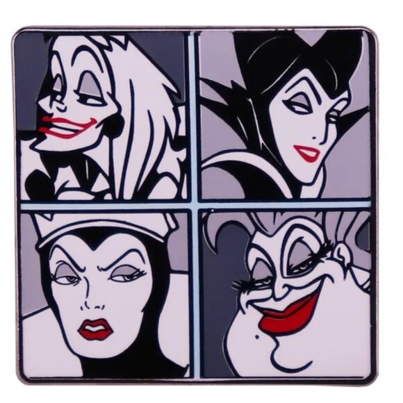 Disney Villains Ursula Queen Grimhilde Cruella Maleficent Enamel Pin - Picture 1 of 1